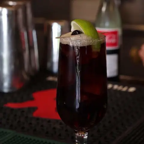 Cherry Vanilla Coke, a cocktail at Betelgeuse Betelgeuse Washington Ave