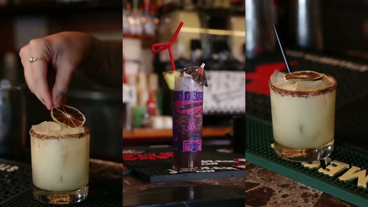Cocktails being made at the bar at Betelgeuse Betelgeuse